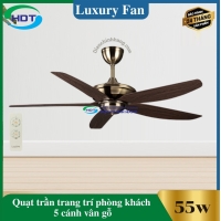 Quạt Trần Trang Trí Phòng Khách 5 cánh Luxaire Strong II