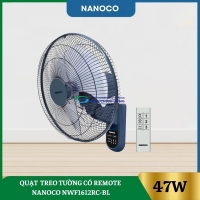 Quạt Treo Tường Có Remote Nanoco NWF1612RC-BL