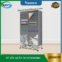 TỦ SẤY QUẦN ÁO NANOCO NCD2024RC