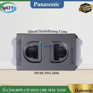 Ổ CẮM ĐƠN CÓ MÀNG CHE MÀU XÁM WEV1081MYH