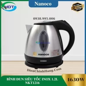 BÌNH ĐUN SIÊU TỐC INOX 1.2L NKT1216