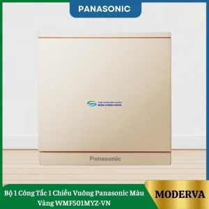 Bộ 1 Công Tắc 1 Chiều Vuông Panasonic Màu Vàng WMF501MYZ-VN