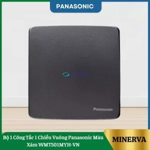 Bộ 1 Công Tắc 1 Chiều Vuông Panasonic Màu Xám WMT501MYH-VN