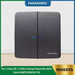 Bộ 2 Công Tắc 1 Chiều Vuông Panasonic Màu Xám WMT503MYH-VN