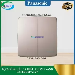 BỘ 2 CÔNG TẮC 1 CHIỀU VUÔNG VÀNG WMT503MYZ-VN