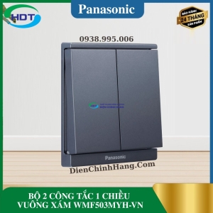 BỘ 2 CÔNG TẮC 1 CHIỀU VUÔNG XÁM WMF503MYH-VN