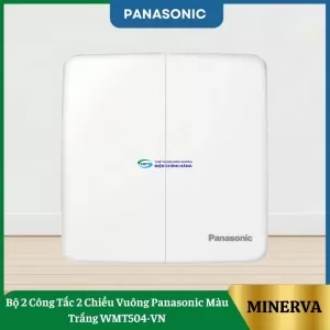 Bộ 2 Công Tắc 2 Chiều Vuông Panasonic Màu Trắng WMT504-VN