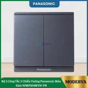 Bộ 2 Công Tắc 2 Chiều Vuông Panasonic Màu Xám WMF504MYH-VN