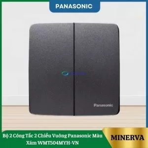 Bộ 2 Công Tắc 2 Chiều Vuông Panasonic Màu Xám WMT504MYH-VN
