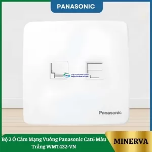 Bộ 2 Ổ Cắm Mạng Vuông Panasonic Cat6 Màu Trắng WMT432-VN