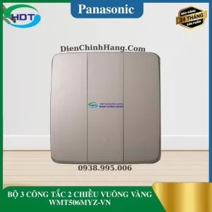BỘ 3 CÔNG TẮC 2 CHIỀU VUÔNG VÀNG WMT506MYZ-VN