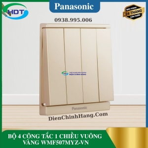 BỘ 4 CÔNG TẮC 1 CHIỀU VUÔNG VÀNG WMF507MYZ-VN