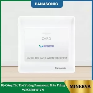 Bộ Công Tắc Thẻ Vuông Panasonic Màu Trắng WEC5781W-VN