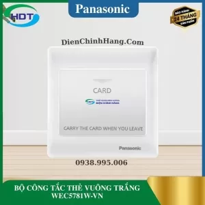 BỘ CÔNG TẮC THẺ VUÔNG TRẮNG WEC5781W-VN