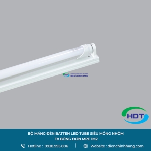  BỘ MÁNG ĐÈN BATTEN LED TUBE MPE SIÊU MỎNG NHÔM T8 BÓNG ĐƠN 1M2