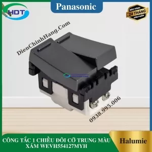 CÔNG TẮC 1 CHIỀU ĐÔI CỞ TRUNG MÀU XÁM WEVH554127MYH