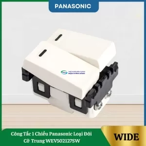 Công Tắc 1 Chiều Panasonic Loại Đôi Cỡ Trung WEV502127SW
