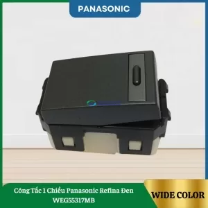 Công Tắc 1 Chiều Panasonic Refina Đen WEG55317MB