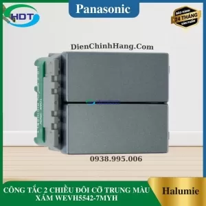 CÔNG TẮC 2 CHIỀU ĐÔI CỞ TRUNG MÀU XÁM WEVH5542-7MYH