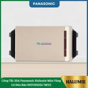 Công Tắc 20A Panasonic Halumie Màu Vàng Có Đèn Báo WEVH5033-7MYZ