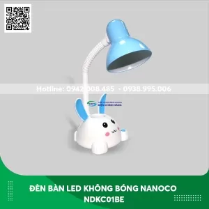 Đèn bàn LED không bóng Nanoco NDKC01BE thỏ xanh
