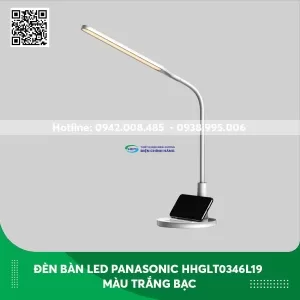 Đèn bàn LED Panasonic HHGLT0346L19 màu trắng bạc