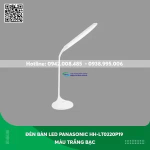 Đèn bàn LED Panasonic HH-LT0220P19 màu trắng bạc