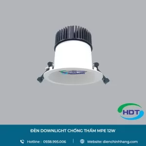 ĐÈN LED ÂM TRẦN MPE CHỐNG THẤM 12W