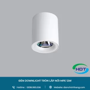 ĐÈN LED TRÒN LẮP NỔI MPE 12W SDL-12T, SDL-12V