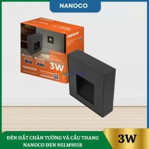 Đèn Hắt Chân Tường Và Cầu Thang Nanoco Đen NSLM901B