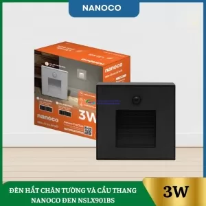 Đèn Hắt Chân Tường Và Cầu Thang Nanoco Đen NSLX901BS