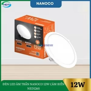 Đèn Led Âm Trần Nanoco 12W Cảm Biến NED126S