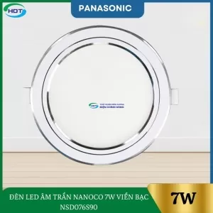 ĐÈN LED ÂM TRẦN NANOCO 7W VIỀN BẠC NSD076S90
