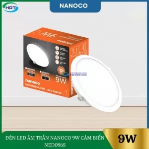 Đèn Led Âm Trần Nanoco 9W Cảm Biến NED096S