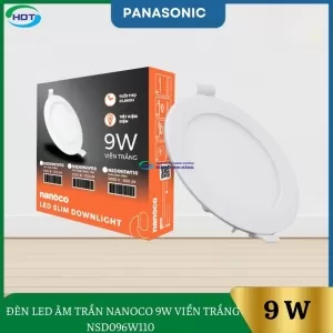 ĐÈN LED ÂM TRẦN NANOCO 9W VIỀN TRẮNG NSD096W110  