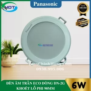 Đèn Led âm trần Panasonic DN 2G Tròn, 6W, khoét lỗ phi 90mm