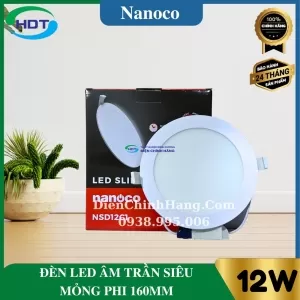 Đèn LED âm trần Nanoco 12W đổi màu NSD12C1