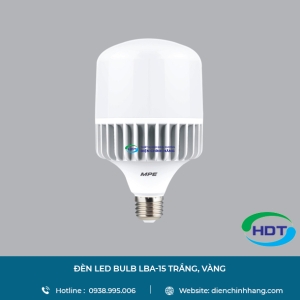 ĐÈN LED BULB MPE LBA-15 TRẮNG, VÀNG