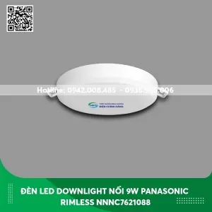 Đèn LED Downlight nổi không viền loại tròn 9w Panasonic Rimless NNNC7621088 ánh sáng trắng