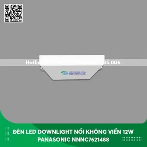 Đèn LED Downlight nổi không viền loại vuông 12w Panasonic Rimless NNNC7621488 ánh sáng trắng