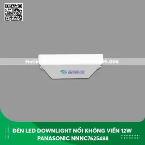 Đèn LED Downlight nổi không viền vuông 12w Panasonic Rimless NNNC7625488 ánh sáng trung tính