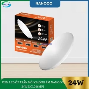 Đèn Led Ốp Trần Nổi Chống Ẩm Nanoco 24W NCL246MP1
