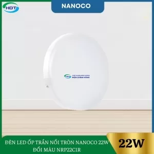 Đèn Led Ốp Trần Nổi Tròn Nanoco 22W Đổi Màu NRP22C1R