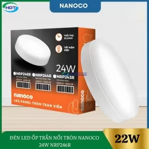 Đèn Led Ốp Trần Nổi Tròn Nanoco 24W NRP246R