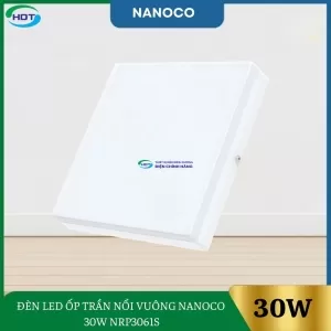 Đèn Led Ốp Trần Nổi Vuông Nanoco 30W NRP3061S