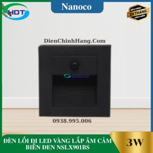 ĐÈN LỐI ĐI LED VÀNG LẮP ÂM CẢM BIẾN ĐEN NSLX901BS