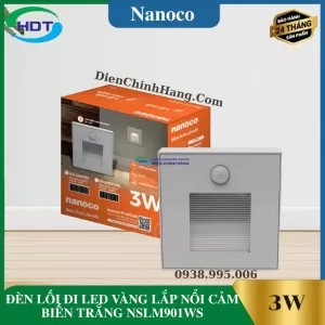 ĐÈN LỐI ĐI LED VÀNG LẮP NỔI CẢM BIẾN TRẮNG NSLM901WS