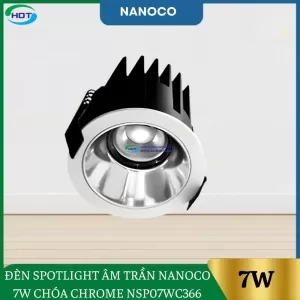 Đèn Spotlight Âm Trần Nanoco 7W Chóa Chrome NSP07WC366