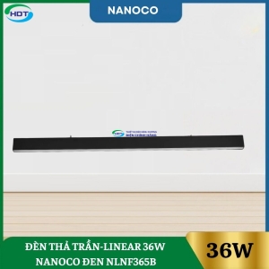 Đèn Thả Trần-LINEAR 36W Nanoco Đen NLNG365B