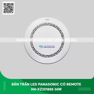 Đèn trần led dành cho dành cho phòng ngủ Panasonic có remote HH-XZ351888 36W ánh sáng đổi màu